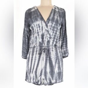 Cloth & Stone grey and White Tie-Dye romper